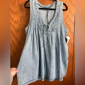 Shelby Sleeveless Denim Romper